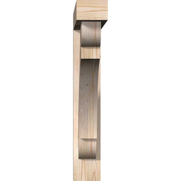 Olympic Block Smooth Bracket W/ Offset Brace, Douglas Fir, 5 1/2W X 34D X 34H